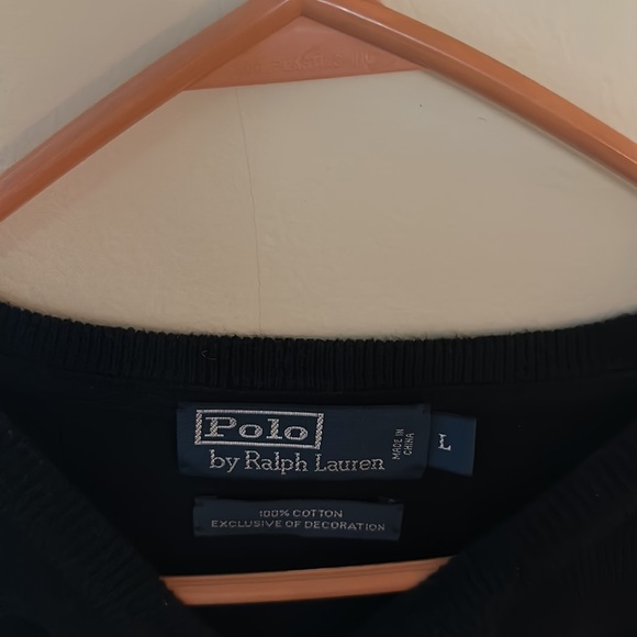NWOT Black polo sweater size large - Picture 2 of 4
